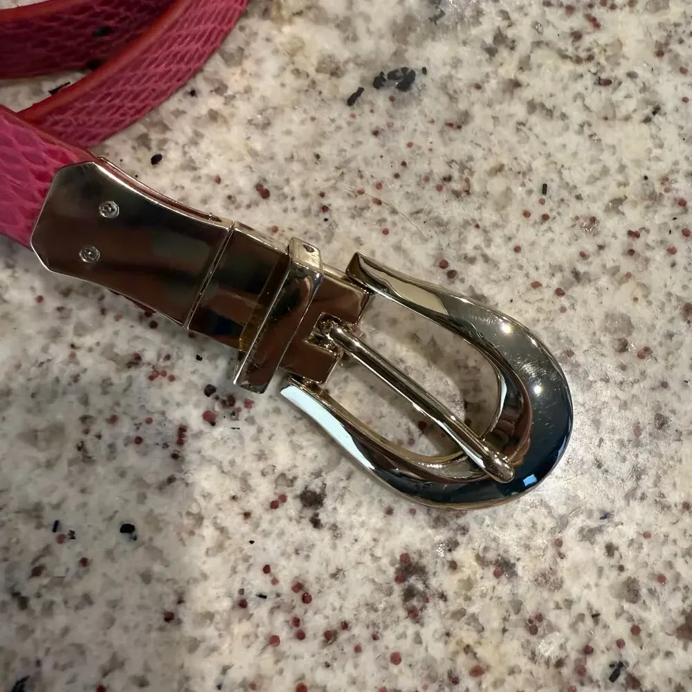 Pink Red Reversible Belt Sz L - Picture 9 of 11